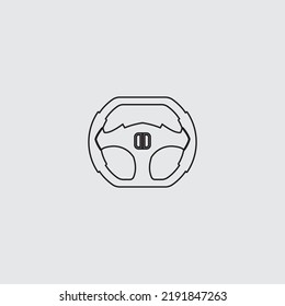 steering wheel vector illustration icon logo template