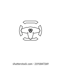 steering wheel vector illustration icon logo template