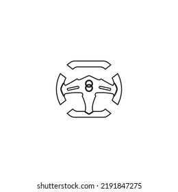 steering wheel vector illustration icon logo template