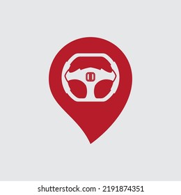 steering wheel vector illustration icon logo template