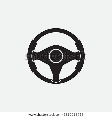 steering wheel vector illustration icon logo template