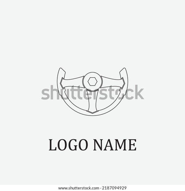 steering\
wheel vector illustration icon logo\
template