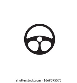 steering wheel vector image logo