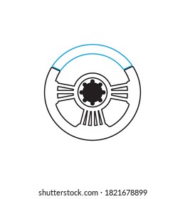 Steering Wheel vector image logo