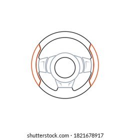 Steering Wheel vector image logo