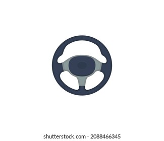 Steering wheel vector isolated icon. Emoji illustration. Steering wheel vector emoticon