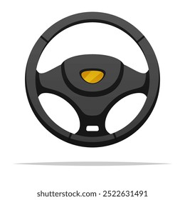 Steering wheel vector isolated illustration