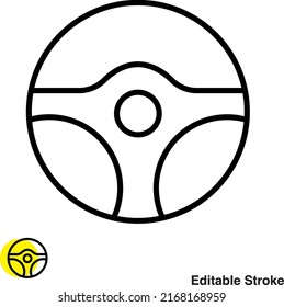 Steering Wheel Vector Line Icon