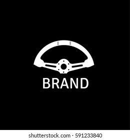 Steering wheel vector logo design template