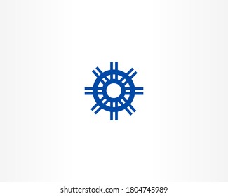 steering wheel vector symbol design template