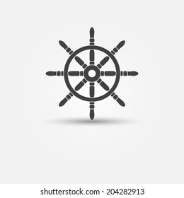 Steering wheel - vector symbol or icon 
