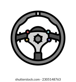 steering wheel vehicle auto color icon vector. steering wheel vehicle auto sign. isolated symbol illustration