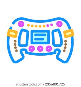 steering wheel vehicle auto color icon vector. steering wheel vehicle auto sign. isolated symbol illustration