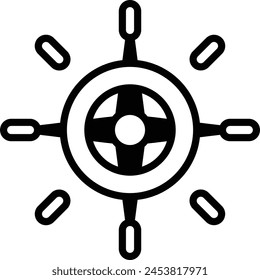 a steering wheel with a white background. The steering wheel is surrounded by water and has a bright, sunny feel to it
