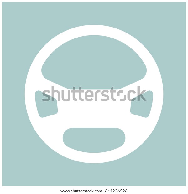 Steering wheel white icon\
.