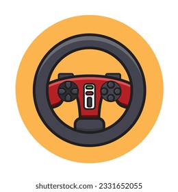 Steering wheel.Design element vector Gaming Console for Graphic motion, logo, social media, etc. eps 10