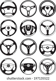 steering wheels of cars