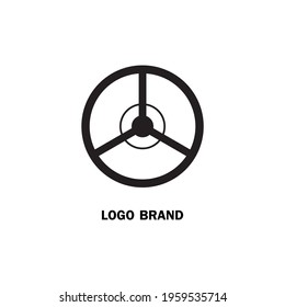 Steering wheel-shaped logo design. Round. Steering wheel. simple and unique logo
