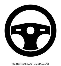 Steering WheelVector glyph icon Design 