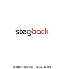 STEGBACK Modern Technology Typography Logo design element.