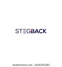 STEGBACK Modern Technology Typography Logo design element.