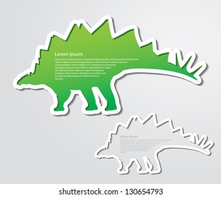 Stegosaurus banner - vector illustration