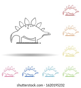Stegosaurus cartoon icon. Element of jurassic period icon for mobile concept and web apps. Color cartoon stegosaurus icon can be used for web and mobile