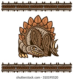 Stegosaurus decorative art element