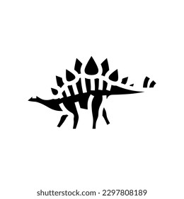 stegosaurus dinosaur animal glyph icon vector. stegosaurus dinosaur animal sign. isolated symbol illustration
