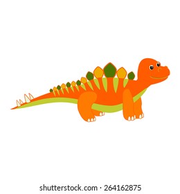 Stegosaurus Dinosaur cartoon Prehistoric animal vector