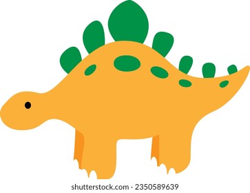 Stegosaurus dinosaur cartoon. Steggy children's dinosaur illustration.
