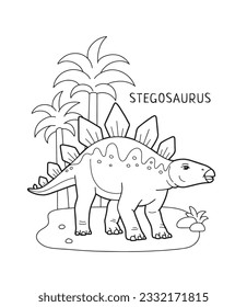 Stegosaurus-Dinosaurierfarbseite für Kinder