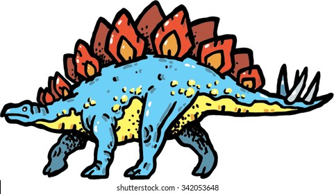 Stegosaurus dinosaur design illustration dragon of archeology