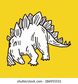 Stegosaurus dinosaur doodle