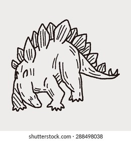 Stegosaurus dinosaur doodle