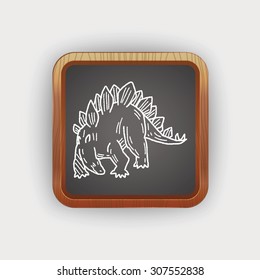 Stegosaurus dinosaur doodle