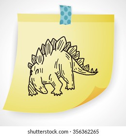 Stegosaurus dinosaur doodle