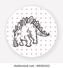 Stegosaurus dinosaur doodle