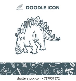 Stegosaurus dinosaur doodle