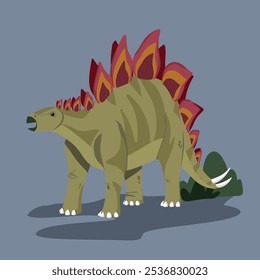 Stegosaurus Dinosaur Herbivore Known for its spiked back plates, found in forested areas.