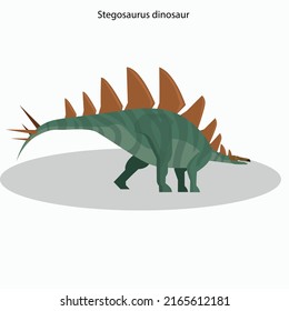 Stegosaurus dinosaur icon colored cartoon character sketch