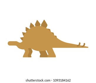 Stegosaurus dinosaur isolated. Ancient animal. Dino prehistoric monster. Beast is Jurassic period. Vector illustration.

