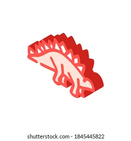 stegosaurus dinosaur isometric icon vector. stegosaurus dinosaur sign. isolated symbol illustration