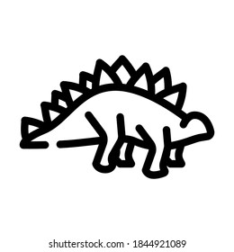 stegosaurus dinosaur line icon vector. stegosaurus dinosaur sign. isolated contour symbol black illustration
