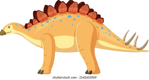 Stegosaurus dinosaur on white background illustration