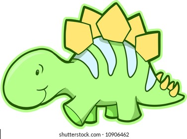 Stegosaurus Dinosaur Vector Illustration