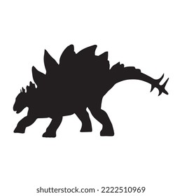 Stegosaurus Dinosaur Vector Illustration Silhouette