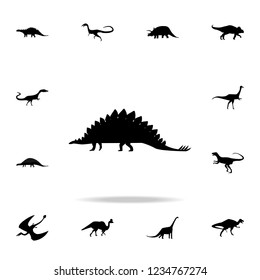 Stegosaurus icon. Detailed set of dinosaur icons. Premium graphic design. One of the collection icons for websites, web design, mobile app