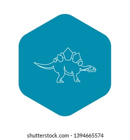 Stegosaurus icon. Outline illustration of stegosaurus vector icon for web