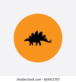 Stegosaurus icon silhouette vector illustration